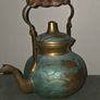 Vintage Solid Brass Cloisonne Teapot Image 3