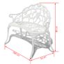 Garden Bench 100 cm Cast Aluminium White Image 2