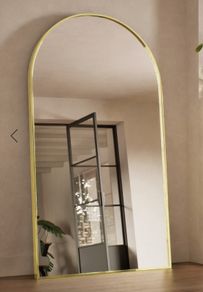 FREE - CRACKED - Tall Gold Arched Mirror
