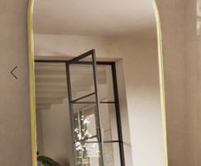 FREE - CRACKED - Tall Gold Arched Mirror