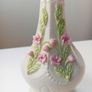 Belleek Cherry Blossom (Island) Vase with 3D cherry blossoms on two parts porcelain made in Ireland  H 21cm Image 2