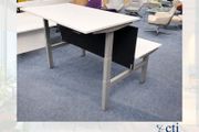 5 x Double Height adjustable Desks With Screen