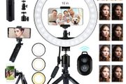 10" LED Ring Light Studio Video Dimmable Make up Lamp + Tripod Stand Selfie Flashes Accessories Ring Light