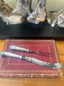 Georgian Irish Silver Handled Knife & Fork
