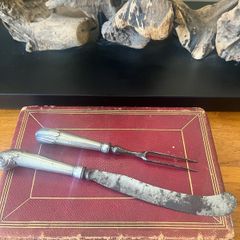 Georgian Irish Silver Handled Knife & Fork