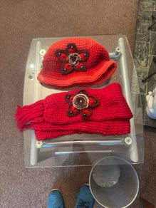 Crocheted Hat & Scarf Set -high quality