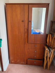 Mid-Century solid wood Wardrobe