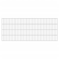 2D Garden Fence Panels 2.008x0.83 m 16 m (Total Length) Silver