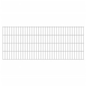2D Garden Fence Panels 2.008x0.83 m 16 m (Total Length) Silver