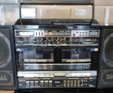 JVC PC-V1J Portable Stereo Boombox from 1987, Made in Japan.
