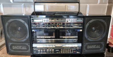 JVC PC-V1J Portable Stereo Boombox from 1987, Made in Japan.