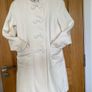 Zara Women Cream Viscose Mandarin Collar Topper Jacket/ Coat Image 5