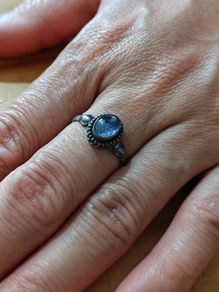 Sterling Silver Ring - Size T - Stamped for Silver (S19)
