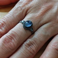 Sterling Silver Ring - Size T - Stamped for Silver (S19)