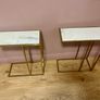Brass And White Marble Side Table X 2 Image 2