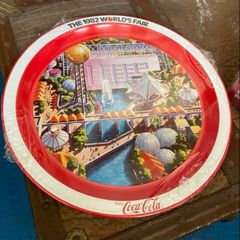 Coca Cola 1982 World Fair Metal Tray Rare