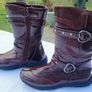 New Dunnes Girls Long Burgundy Boot Size 10 Image 5