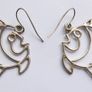 Vintage 925 Sterling Silver Fish Earrings Image 2