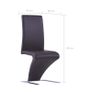 Dining Chairs with Zigzag Shape 6 pcs Brown Faux Leather Image 7