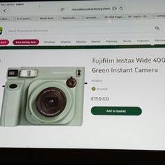 fujifilm instax wide 400 pistach camera