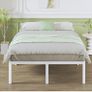 High White King Size Bed Frame 5ft with Rounded Corner Image 3