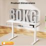 Electric Standing Desk, 100 x 60 cm, White Height Adjustable Desk, 2 Hooks, 4 Memory Heights, 72-118cm, Splice Board, Ergonomic Sit Stand Computer Desk for Home Office Image 10