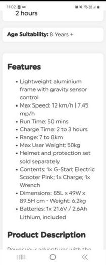 boys electric scooter