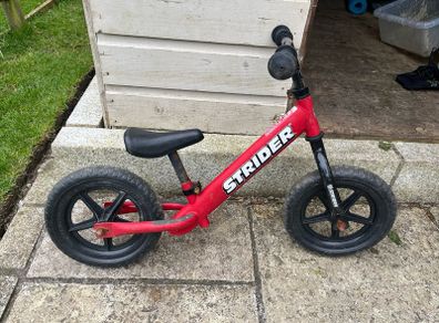 12" Strider Balance Bike Red