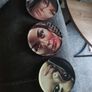 J H Lynch midcentury style coaster set in tin. Beautiful kitsch women art coasters. Tin and Cork coasters in metal tin. Kitsch home decor. Image 4