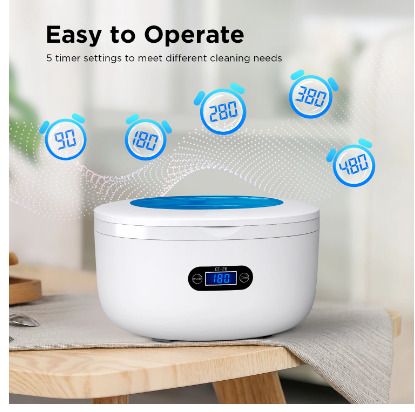 BRAND NEW Ultrasonic Cleaner Portable 40000Hz High Frequency Vibration Cleaning Machine Jewelry Glasses Watch Cleaning