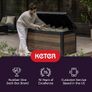 Keter City 30 Gallon Resin Outdoor Storage Box and Patio Furniture Side Table for Pool and Garden Accessories, Dark Grey Image 4