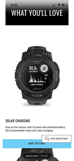Garmin instinct 3 solar tactical 50mm