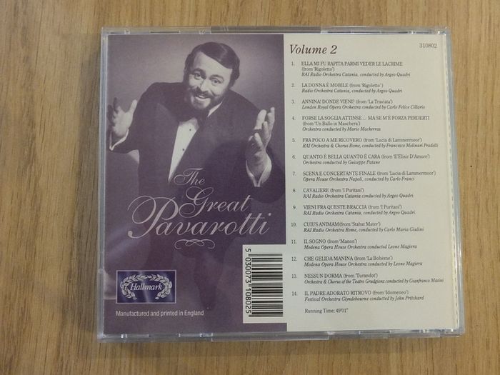 The Great Pavarotti Vol. 1 And 2 (cd Albums)