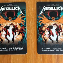metallica dublin night one fan cards for trade