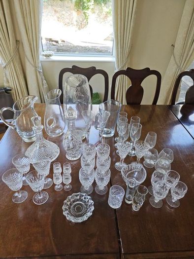 Large Job Lot - Various Crystal and Glass - Glasses, Decanters, Vases