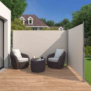 Double-sided awning 180 x 600 cm beige
