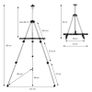 Aluminium easel tripod height adjustable Image 5