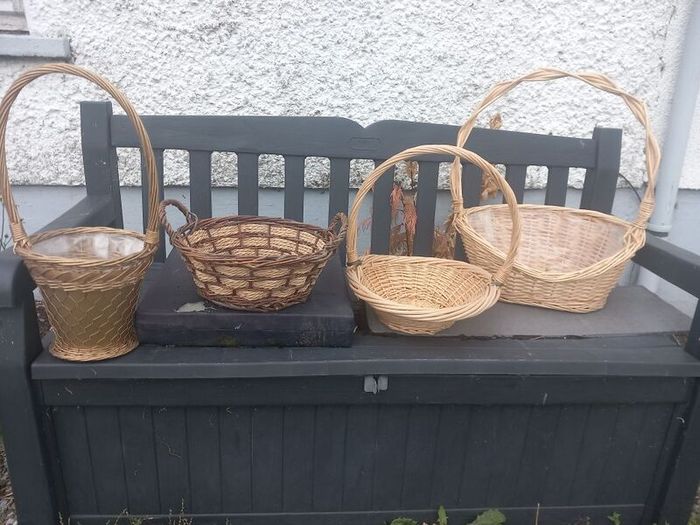 Bundle of 4 Wicker Baskets