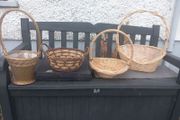 Bundle of 4 Wicker Baskets