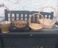 Bundle of 4 Wicker Baskets