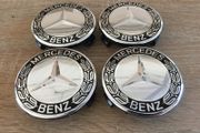 Black-Silver 75mm Mercedes wheel Caps 4pcs A1714000025