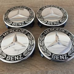 4 x Alloy Wheel Centre Caps 75mm for Mercedes Benz New