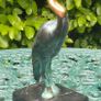 Jose Martin Simon (1940-2018) Grey Heron - Patinated Bronze, Marble, Signed Image 5