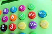 Retro Smarties calculator (lime)