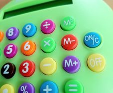 Retro Smarties calculator (lime)