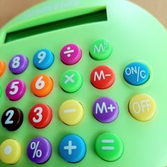 Retro Smarties calculator (lime)