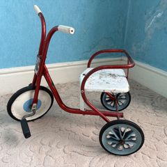 Vintage Raleigh Child's Tricycle, 1960s/70s, Red with Box Seat