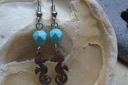 Handmade earrings, Jewellery, Earrings. Gift, Seahorse earrings