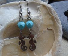 Handmade earrings, Jewellery, Earrings. Gift, Seahorse earrings