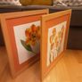 Prints/Two Bright Floral Pictures .. Frames Size" 18" x 18" .. NOW ONLY 22euro for Both or 16.00Each Image 9